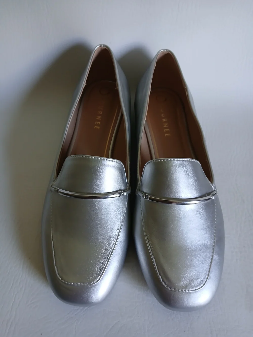 Journee Collection Silver Metallic Slip-On Loafers Sz11M